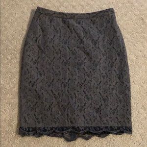 Lace pencil skirt